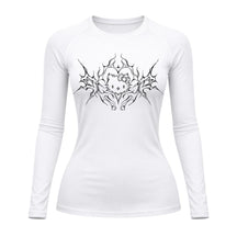 Camiseta Compressão Uv Manga Longa Cyber Tribal Black Heart Hello Kitty Rash Guard