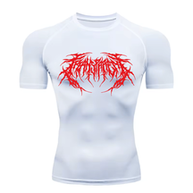 Camiseta Curta Compressão Proteção UV Cyber Tribal Frente