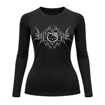 Camiseta Compressão Uv Manga Longa Cyber Tribal Black Heart Hello Kitty Rash Guard