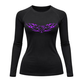 Camiseta Compressão Uv Manga Longa Cyber Tribal Angel Hello Kitty Rash Guard
