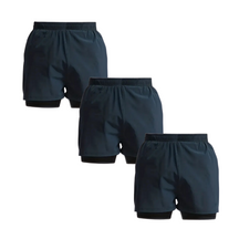 Kit 3 Bermuda 2 em 1 Com Short Interno Térmico Masculino