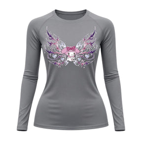 Camiseta Compressão Uv Manga Longa Cyber Tribal My Melody Hello Kitty Rash Guard
