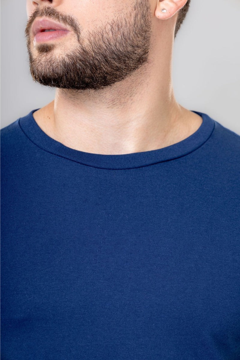 Camiseta Básica de algodão - Azul Marinho