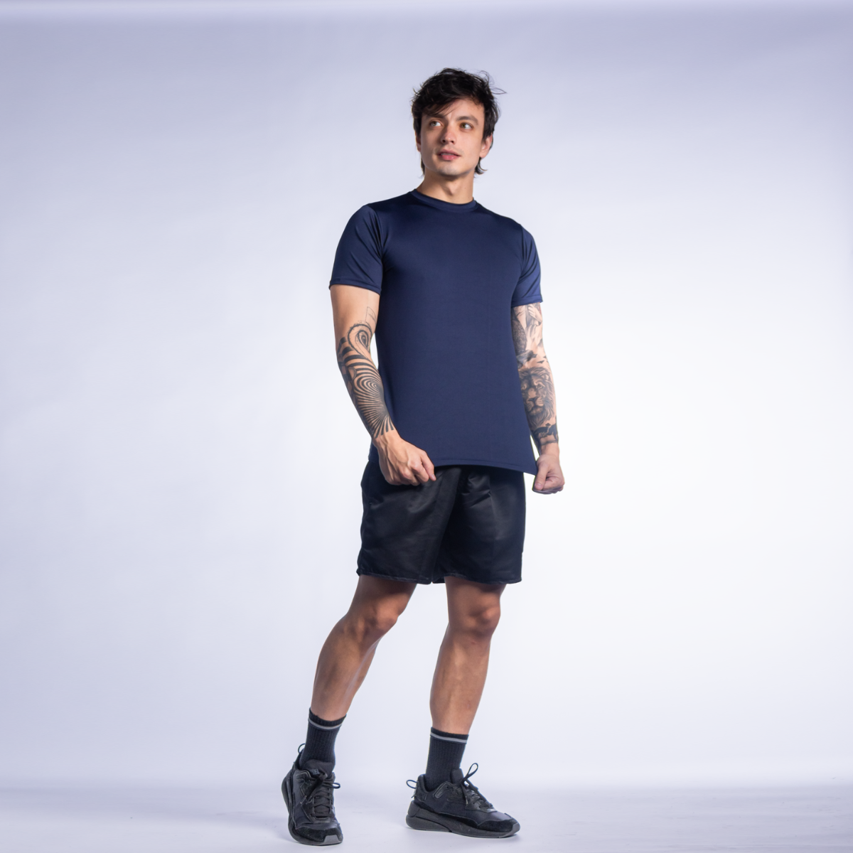 Camisa Curta Uv 50+ DryFit - Azul Marinho