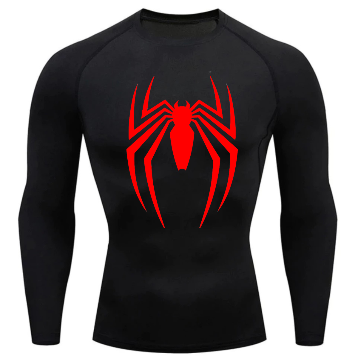 Camisa Compressão Proteção Uv 50+ Estampada Tecido Gelado Segunda Pele Manga Longa Aranha Venom