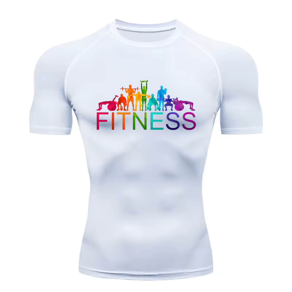 Camisa Compressão Proteção Uv 50+ Estampada Tecido Gelado Segunda Pele Manga Curta Fitness Academia Gym Dry Fit