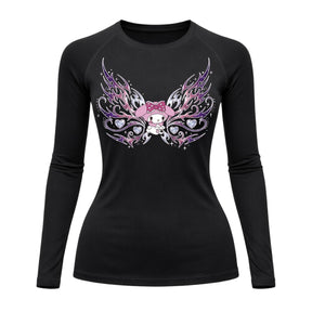 Camiseta Compressão Uv Manga Longa Cyber Tribal My Melody Hello Kitty Rash Guard