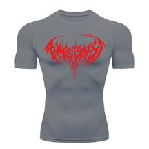 Camiseta Curta Compressão Proteção UV Cyber Tribal Narcissist Frente
