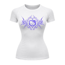 Camiseta Compressão Uv Manga Curta Cyber Tribal Black Heart Hello Kitty Rash Guard