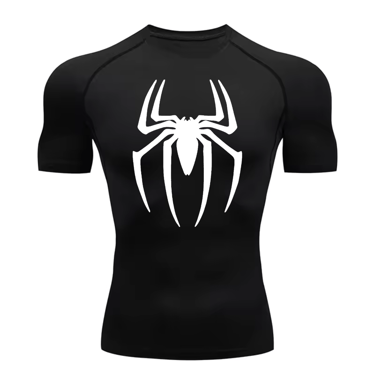 Camisa Compressão Proteção Uv 50+ Estampada Tecido Gelado Segunda Pele Manga Curta Aranha Homem Aranha Spider Man