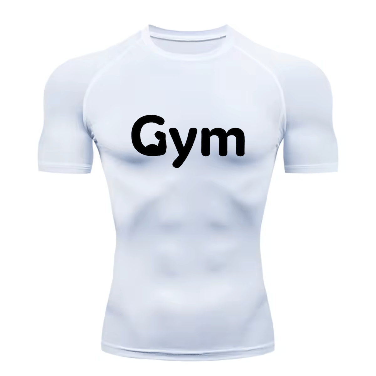 Camisa Compressão Proteção Uv 50+ Estampada Tecido Gelado Segunda Pele Manga Curta GYM Academia Treino Força Fitness Uv