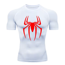 Camisa Compressão Proteção Uv 50+ Estampada Tecido Gelado Segunda Pele Manga Curta Aranha Homem Aranha Spider Man