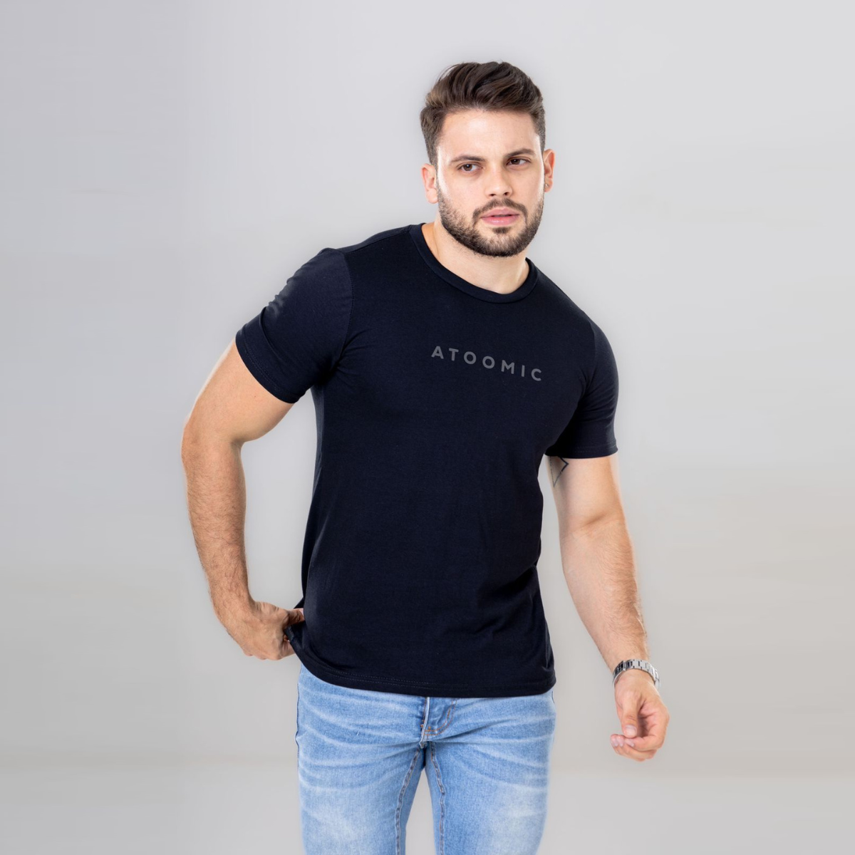 Camiseta Básica Estampa Atoomic - Todas As Cores