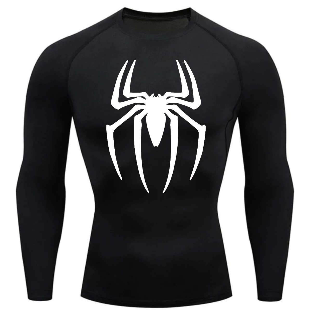 Camisa Compressão Proteção Uv 50+ Estampada Tecido Gelado Segunda Pele Manga Longa Spider Man Homem Aranha