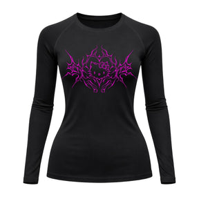 Camiseta Compressão Uv Manga Longa Cyber Tribal Black Heart Hello Kitty Rash Guard