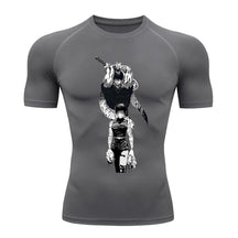 Camiseta Compressão Proteção Uv 50+ Manga Curta Jujutsu Kaisen Toji Zenin Behind Rash Guard