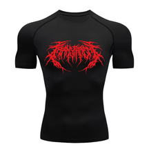 Camiseta Curta Compressão Proteção UV Cyber Tribal Frente