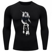 Camiseta Compressão Proteção Uv 50+ Manga Longa Jujutsu Kaisen Toji Zenin Behind Rash Guard