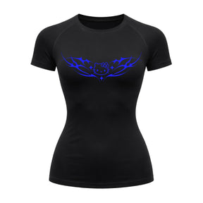 Camiseta Compressão Uv Manga Curta Cyber Tribal Angel Hello Kitty Rash Guard