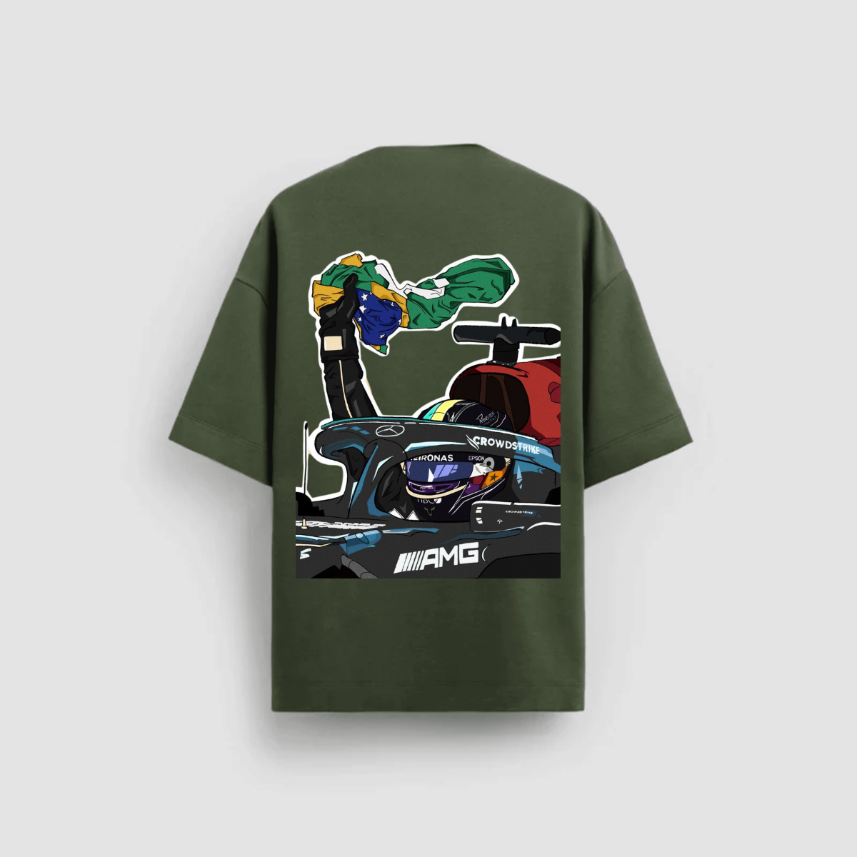 Camiseta Oversized Lewis Hamilton Brasil Premium Tecido 20.1 - Formula 1 - 14