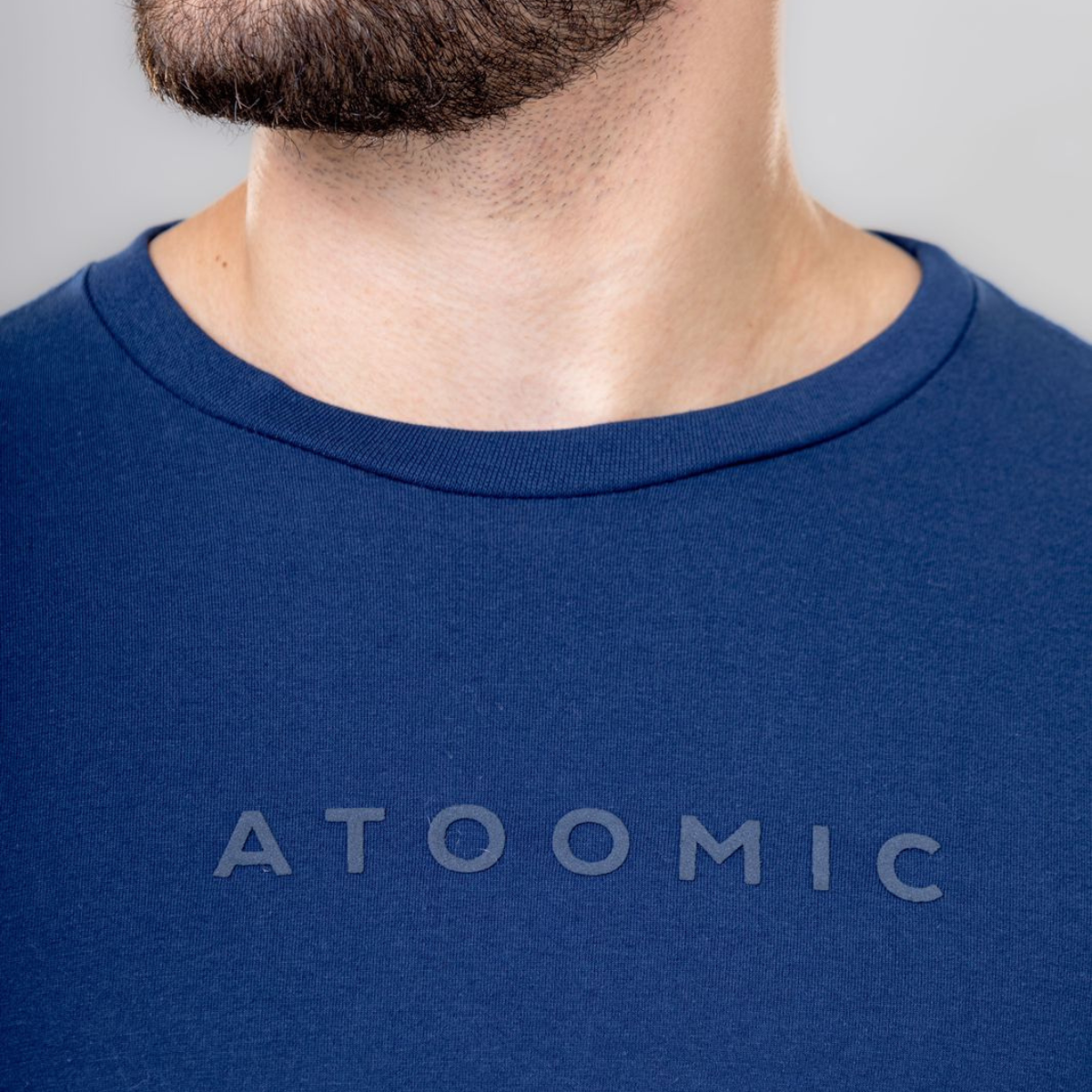 Camiseta Básica algodão Azul Marinho Estampa Atoomic