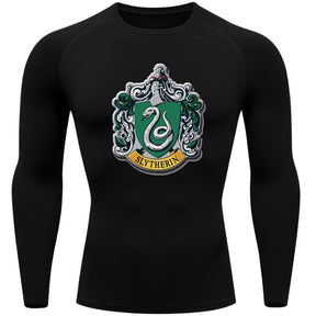 Camiseta Compressão Manga Longa Proteção UV Harry Potter Rash Guard