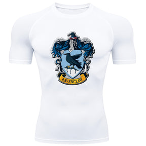 Camiseta Compressão Manga Curta Proteção UV Harry Potter Rash Guard