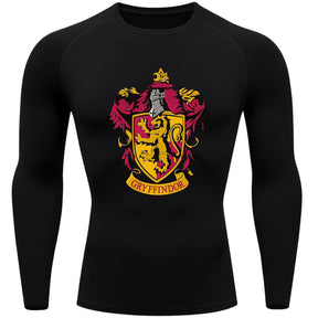 Camiseta Compressão Manga Longa Proteção UV Harry Potter Rash Guard