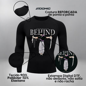 Camiseta Compressão Manga Longa Cyber Tribal Dark Metal Degradê