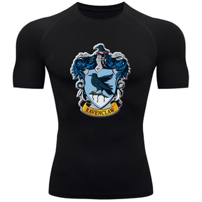 Camiseta Compressão Manga Curta Proteção UV Harry Potter Rash Guard