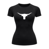 Camiseta Compressão Uv Manga Curta Estampa Da Roça Marca Do Touro Alpha