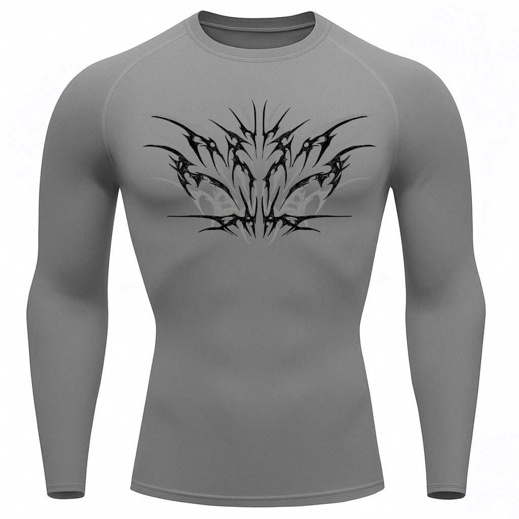 Camiseta Compressão Uv 50+ Manga Longa Cyber Tribal Null Form Rash Guard