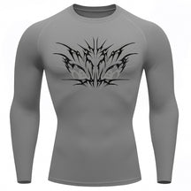 Camiseta Compressão Uv 50+ Manga Longa Cyber Tribal Null Form Rash Guard