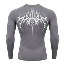 Camiseta Compressão Uv 50+ Manga Longa Cyber Tribal Atoomic Veins Structure Rash Guard