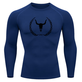 Camiseta Compressão Uv Manga Longa Estampa Da Roça Victory Crest Rash Guard