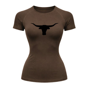 Camiseta Compressão Uv Manga Curta Estampa Da Roça Marca Do Touro Alpha