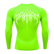 Camiseta Compressão Uv 50+ Manga Longa Cyber Tribal Atoomic Veins Structure Rash Guard