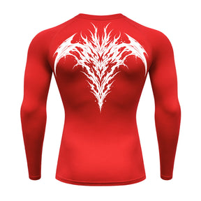 Camiseta Compressão Uv 50+ Manga Longa Cyber Tribal Atoomic Dark Vortex Sigil Rash Guard