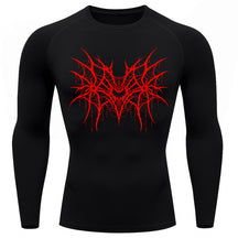 Camiseta Compressão Uv 50+ Manga Longa Cyber Tribal Spider Symmetric Web Rash Guard