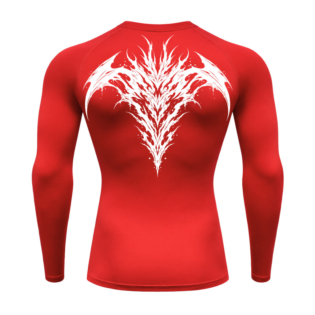 Camiseta Compressão Uv 50+ Manga Longa Cyber Tribal Atoomic Dark Vortex Sigil Rash Guard