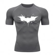 Camiseta Compressão Proteção Uv 50+ Manga Curta Batman Shadow Break Academia Rash Guard