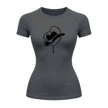 Camiseta Compressão Uv Manga Curta Estampa Da Roça Cowboy Terço Sagrado
