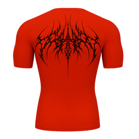 Camiseta Compressão Uv 50+ Manga Curta Cyber Tribal Atoomic Veins Structure Rash Guard