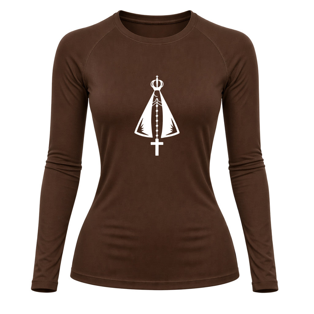Camiseta Compressão Uv Manga Longa Estampa Da Roça Proteção Da Nossa Senhora
