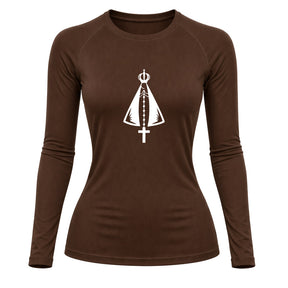 Camiseta Compressão Uv Manga Longa Estampa Da Roça Proteção Da Nossa Senhora
