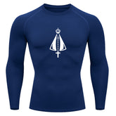 Camiseta Compressão Uv Manga Longa Estampa Da Roça Proteção Da Santa Rash Guard