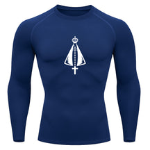 Camiseta Compressão Uv Manga Longa Estampa Da Roça Proteção Da Santa Rash Guard