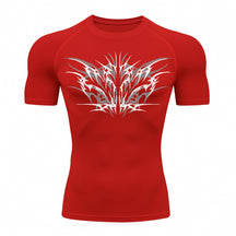Camiseta Compressão Uv 50+ Manga Curta Cyber Tribal Null Form Rash Guard