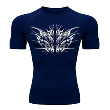 Camiseta Compressão Uv 50+ Manga Curta Cyber Tribal Null Form Rash Guard