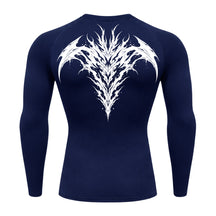 Camiseta Compressão Uv 50+ Manga Longa Cyber Tribal Atoomic Dark Vortex Sigil Rash Guard
